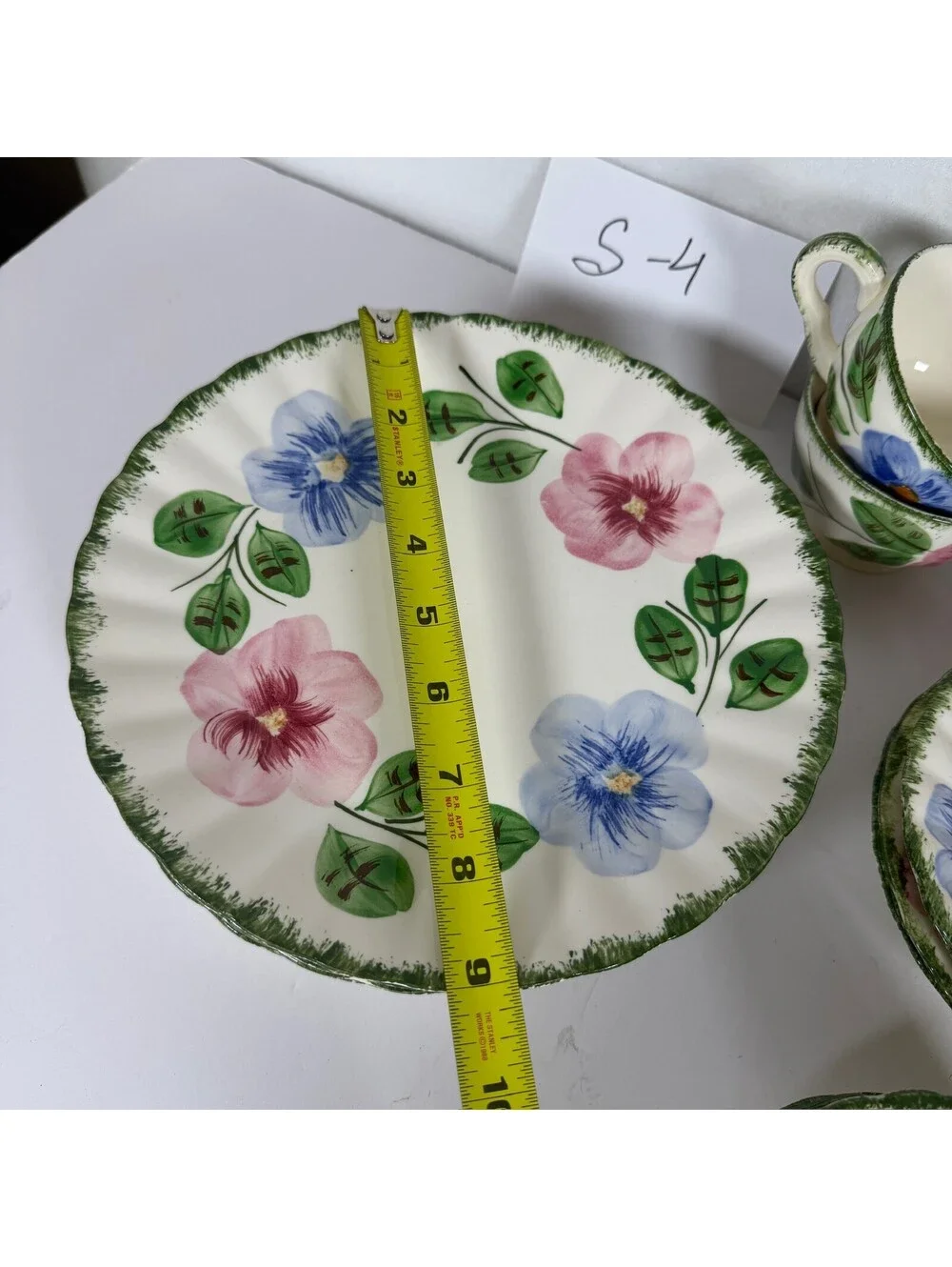 Vintage Blue Ridge Southern Potteries 10K Floral Dinnerware Set 29 Pieces